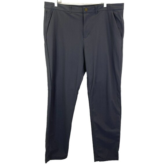 Zyia Active Pants Mens Size 2XL XXL Gray Commuter Chino Flat Front Stretch - Picture 1 of 3